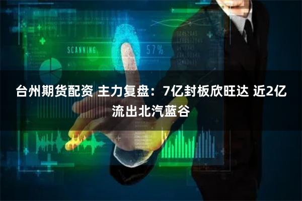 台州期货配资 主力复盘：7亿封板欣旺达 近2亿流出北汽蓝谷